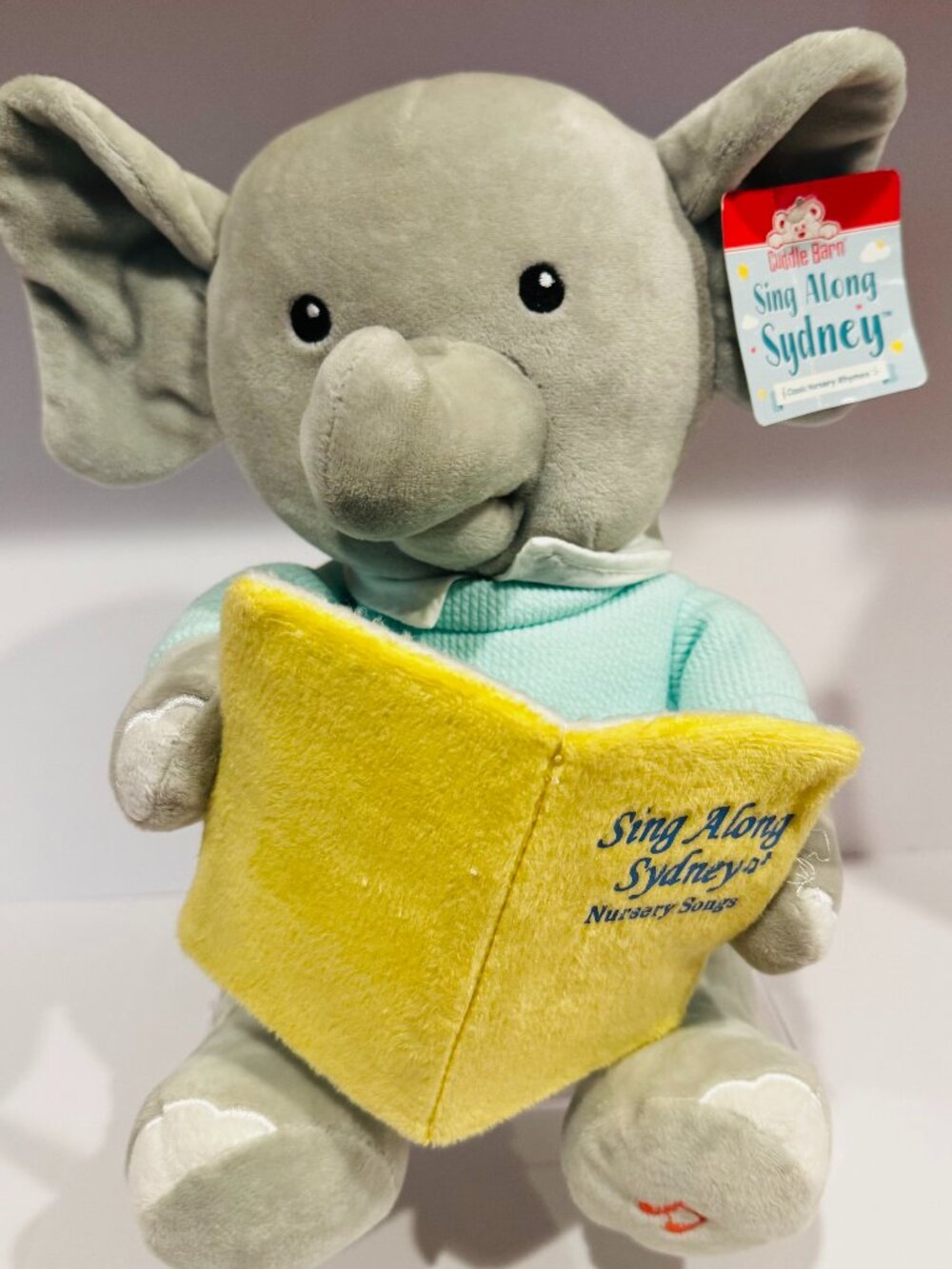 Cuddle Barn Plush Animated Sing Along Sydney Elephant Classic Nursery Songs READ